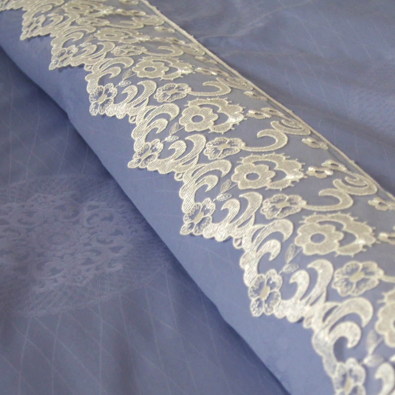 Комплект постельного белья Бамбук-Жаккард Премиум синий 0449