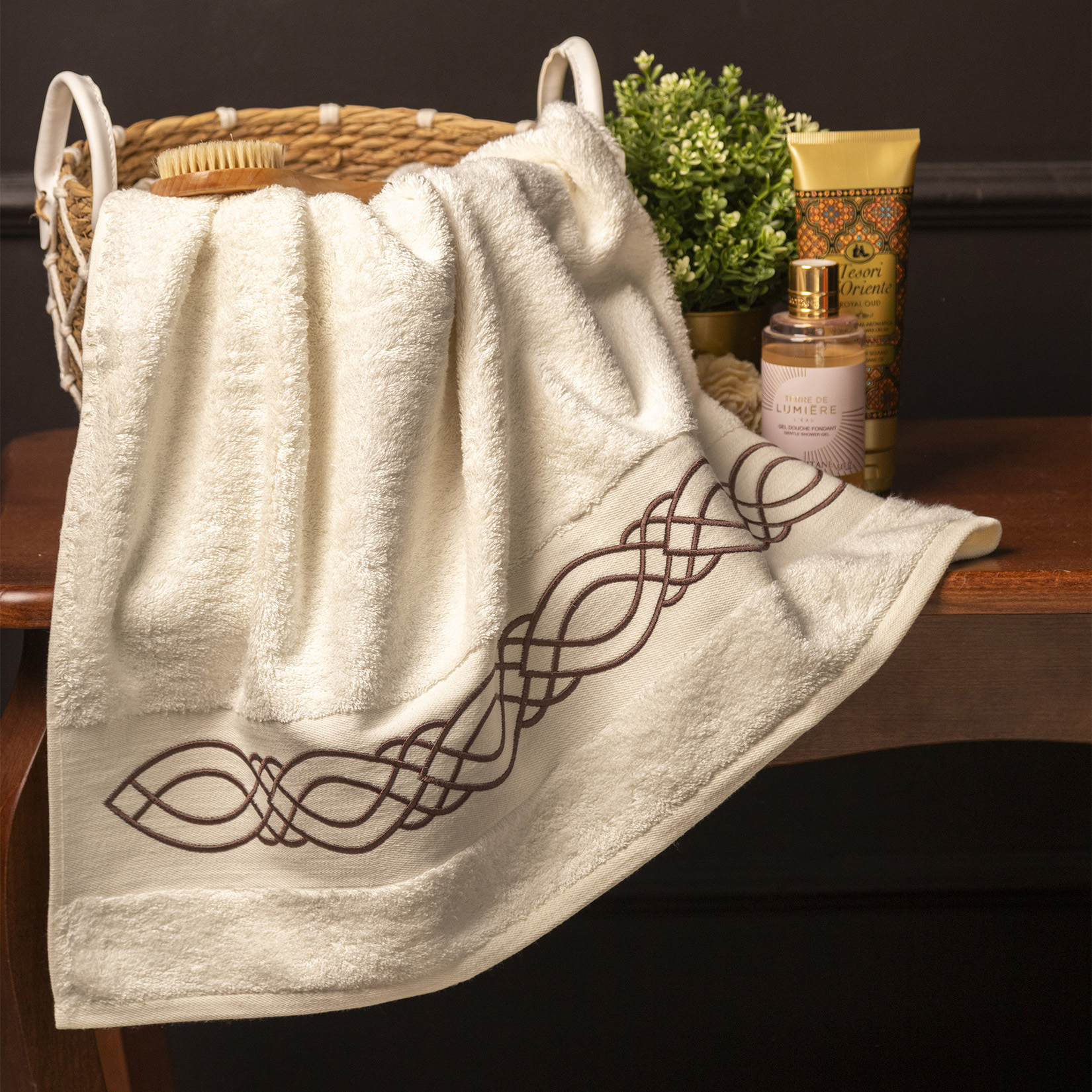 Полотенце ЛЮКСУРИ молочное