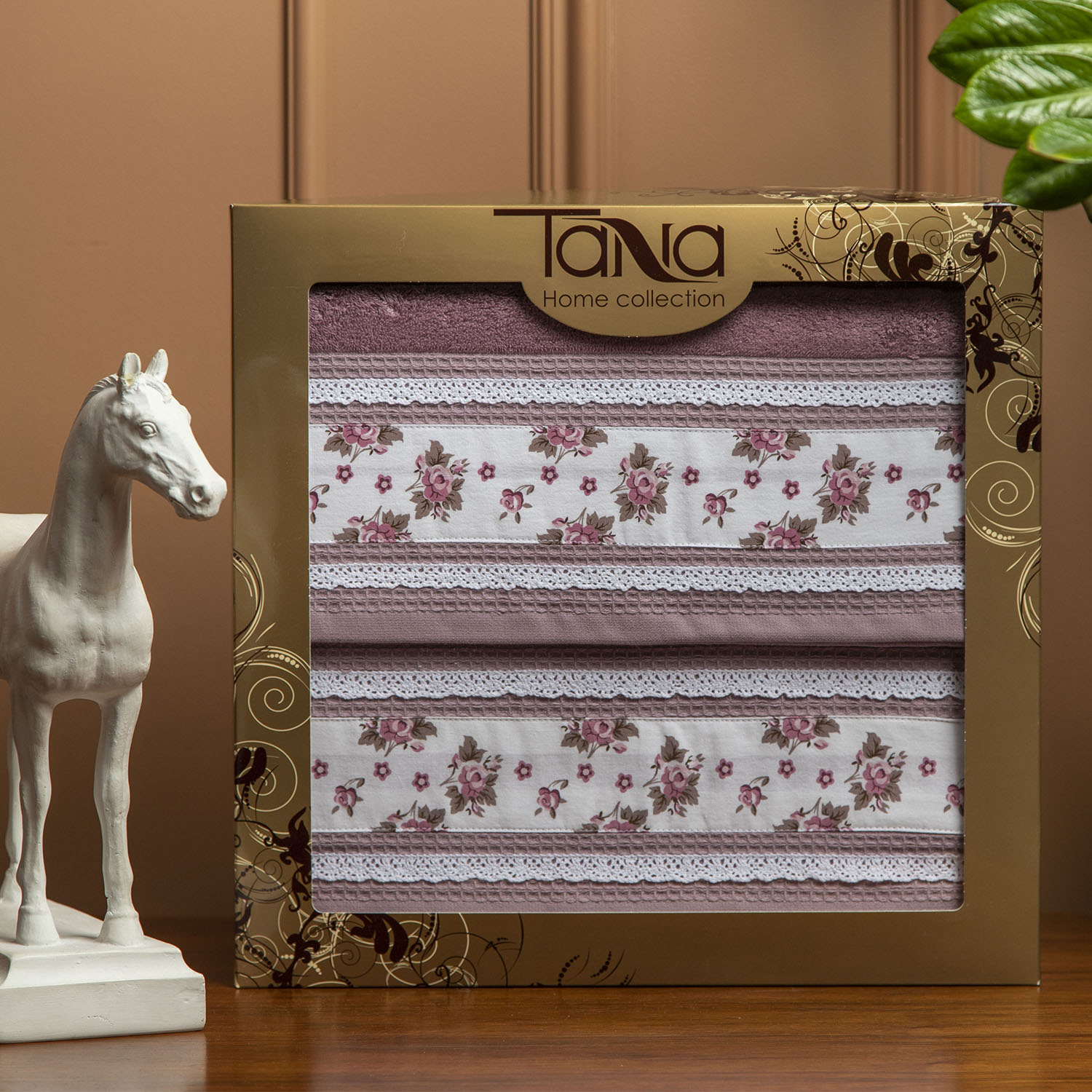 Набор полотенец РОЗАЛИЯ брусничный