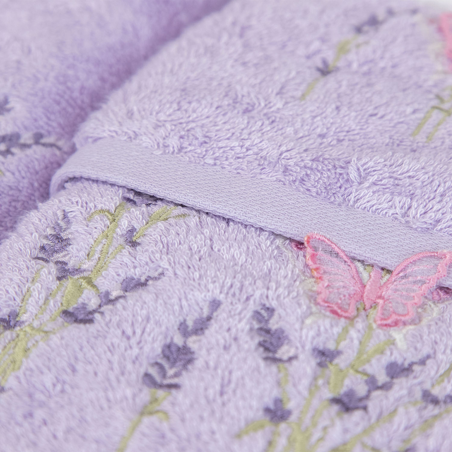 Набор полотенец БАТЕРФЛЯЙ 3Д сиреневый из 3х