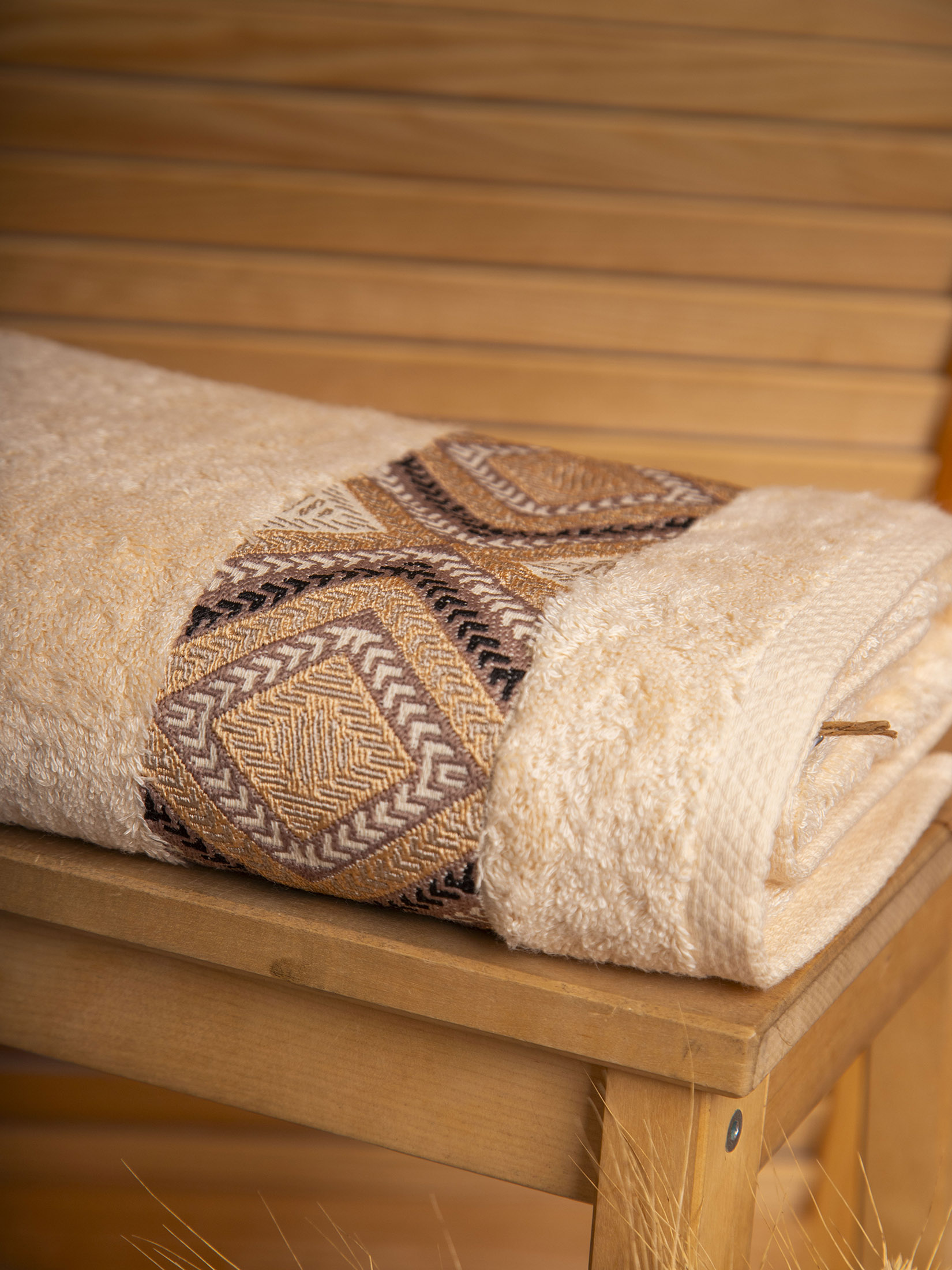 Набор полотенец ДИАМОНД молочный