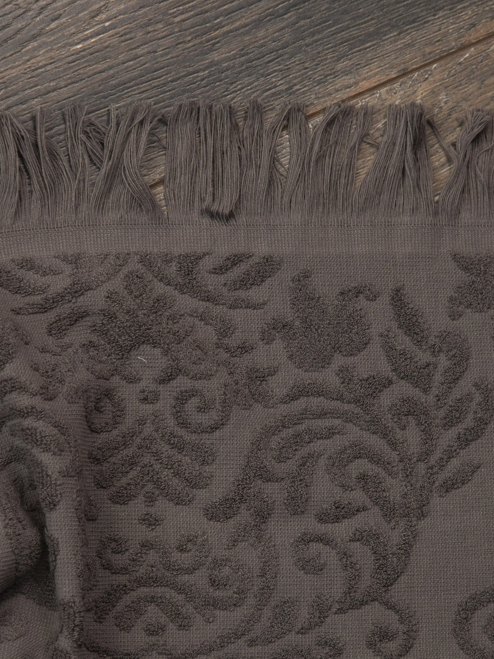 Простыня махровая АЛЬФРЕДО темно-серая