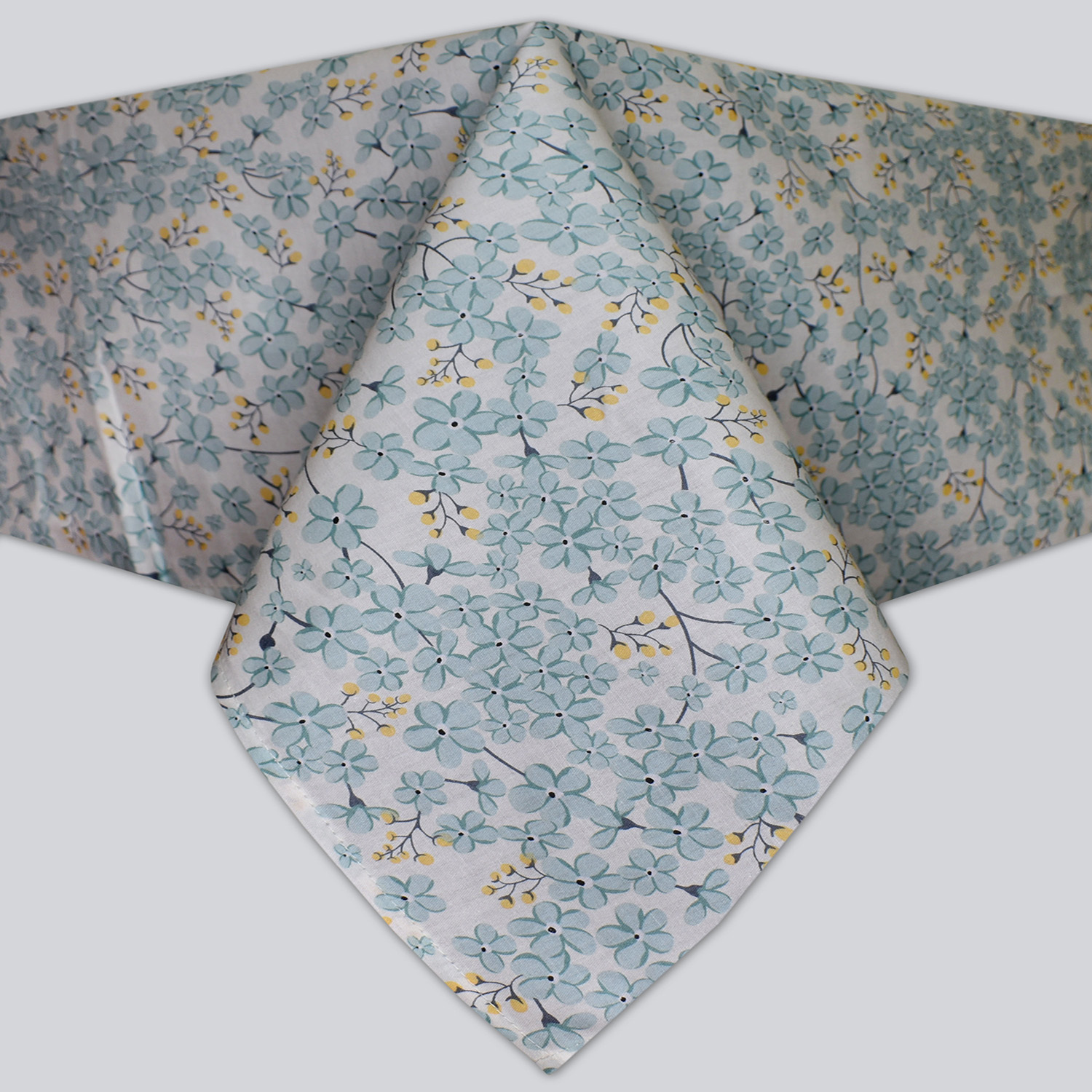 Простыня Сатин-Комфорт бело-голубая 17-27