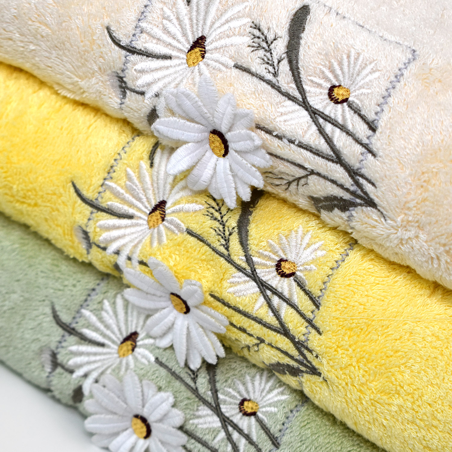 Полотенце ДЕЙЗИ 3Д желтое