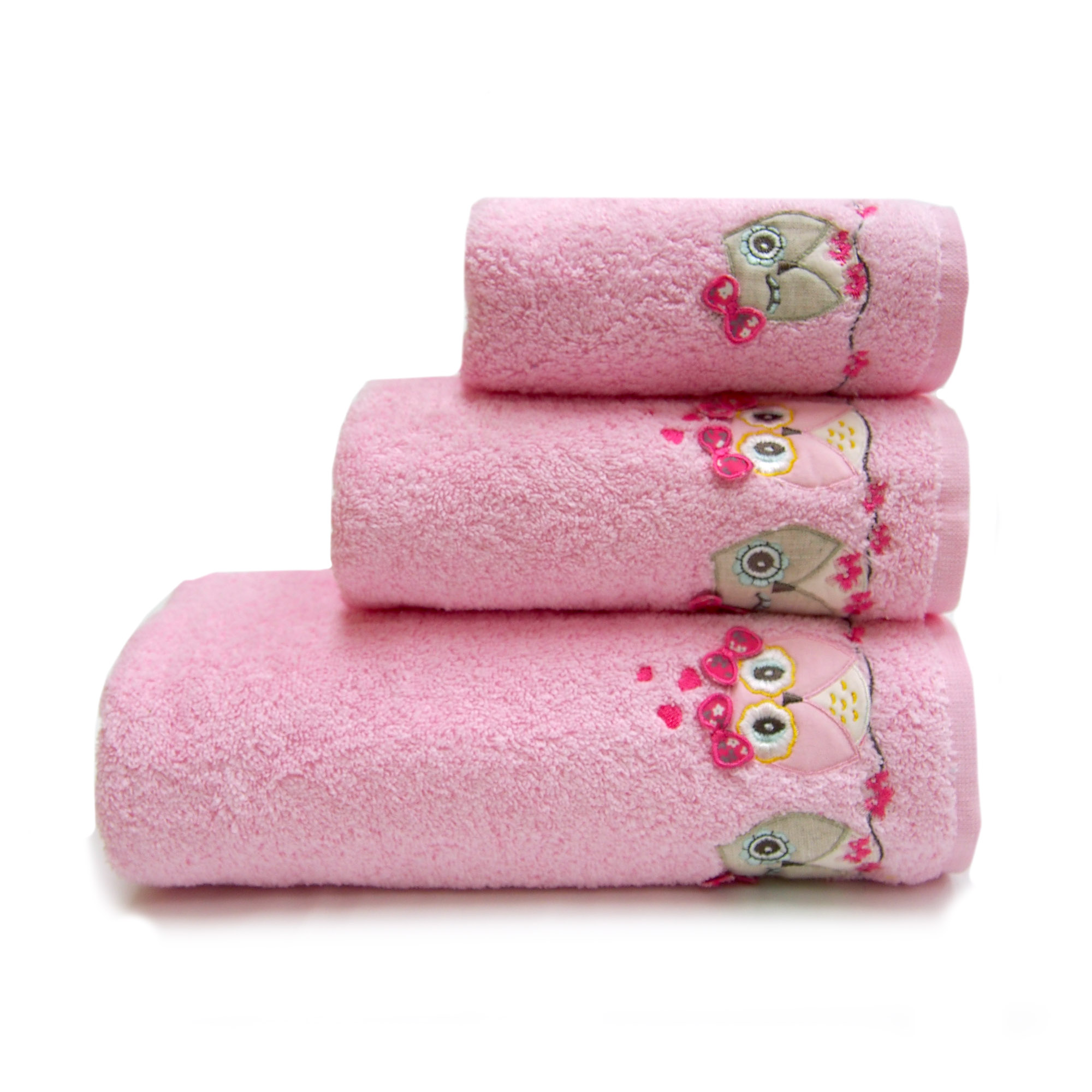Полотенце СОВУШКА розовое