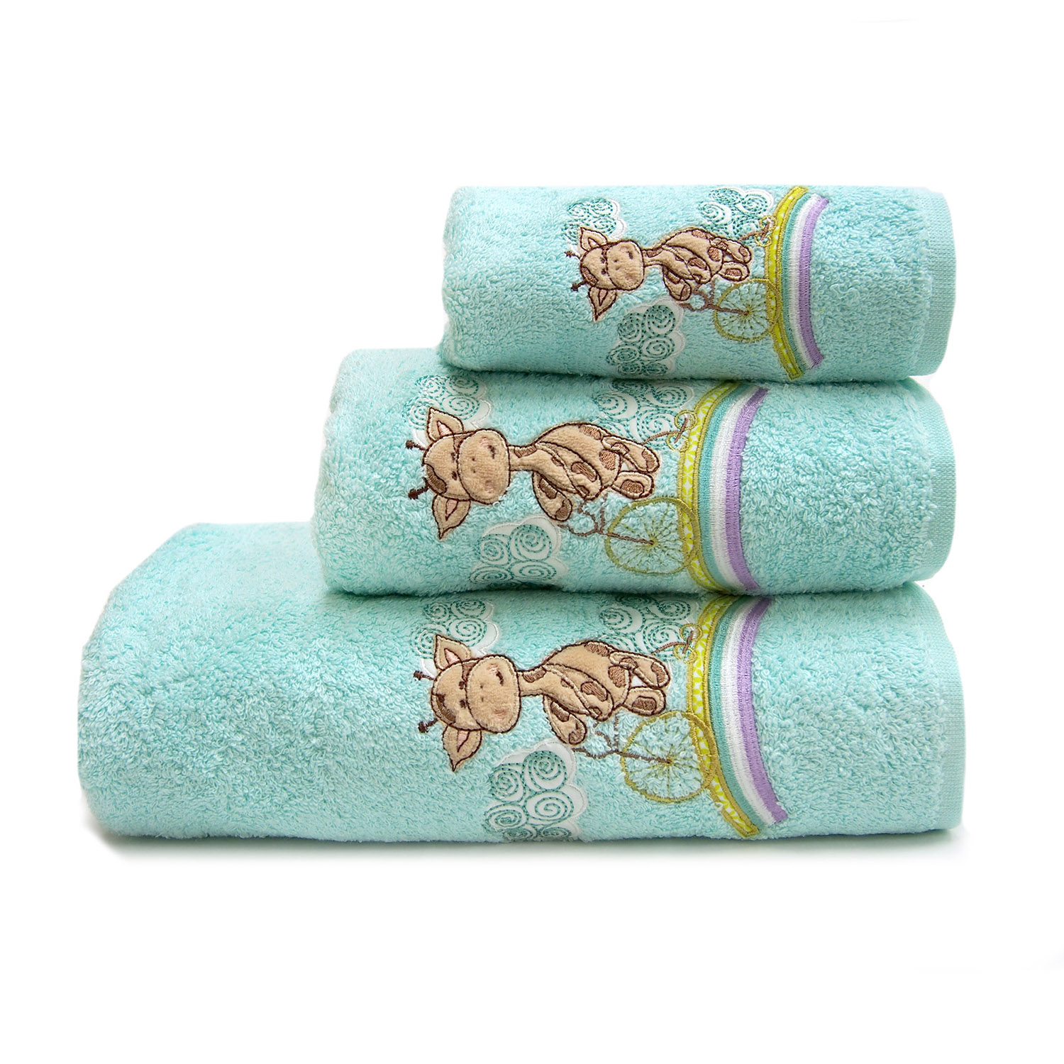 Полотенце ЖИРАФИК ЛИЛУ бирюзовое