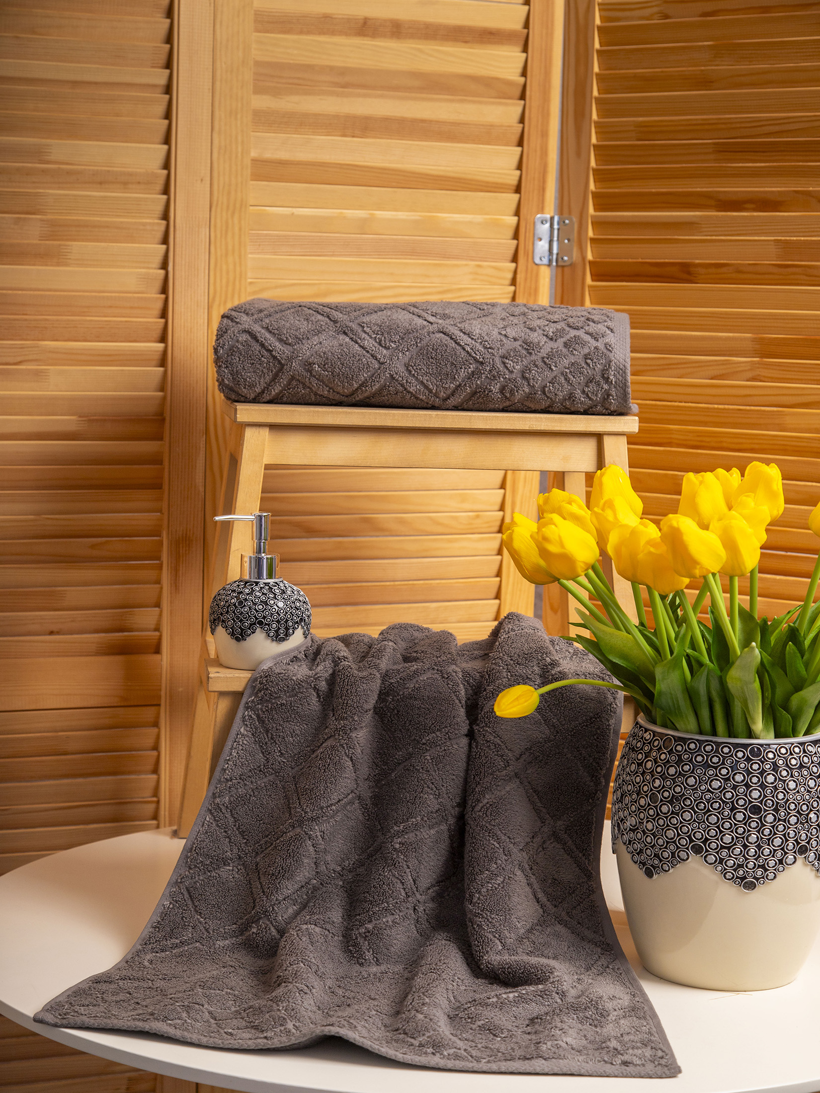 Полотенце ОРЛАНДО темно-серое