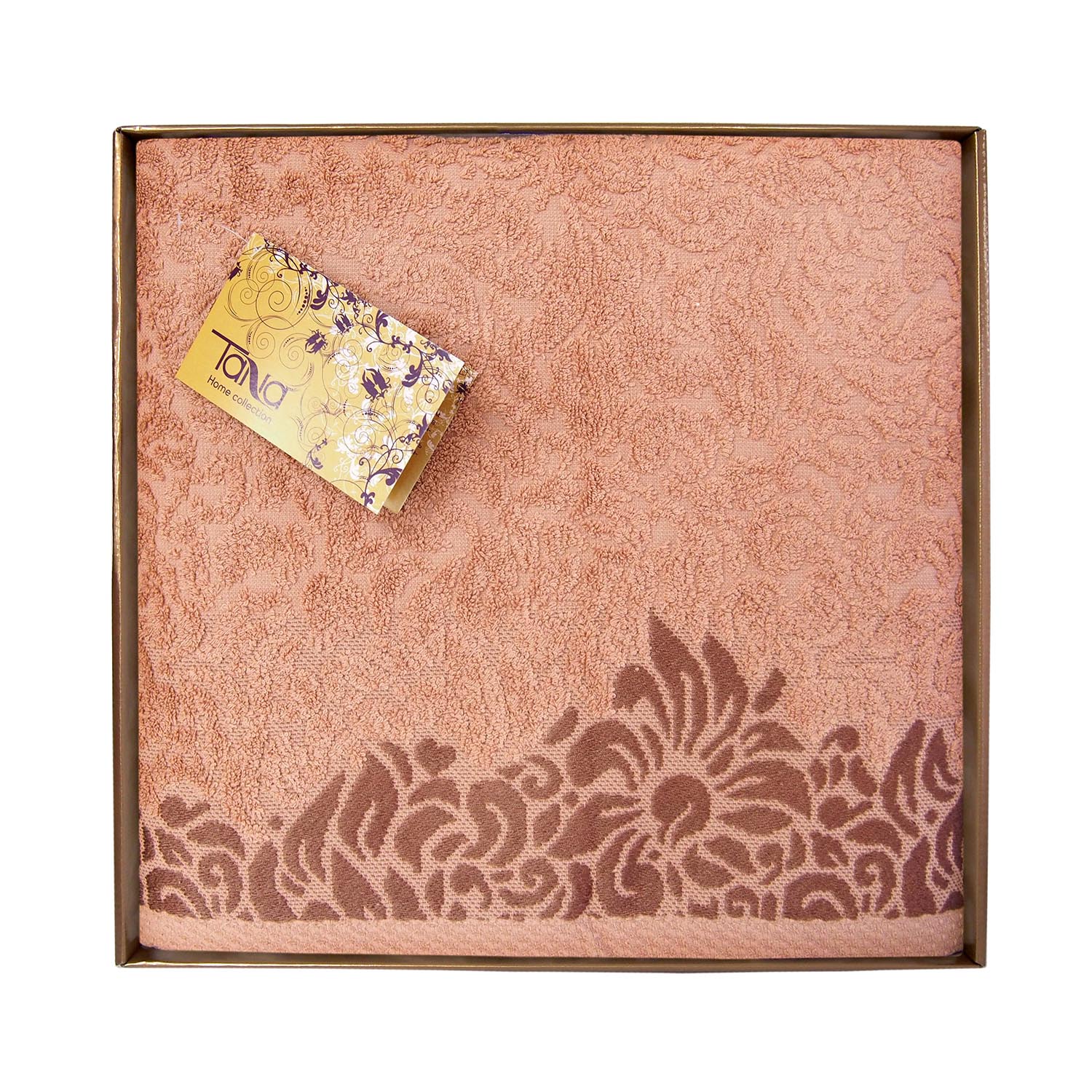 Простыня махровая САНДРА 200х220см светло-коричневое