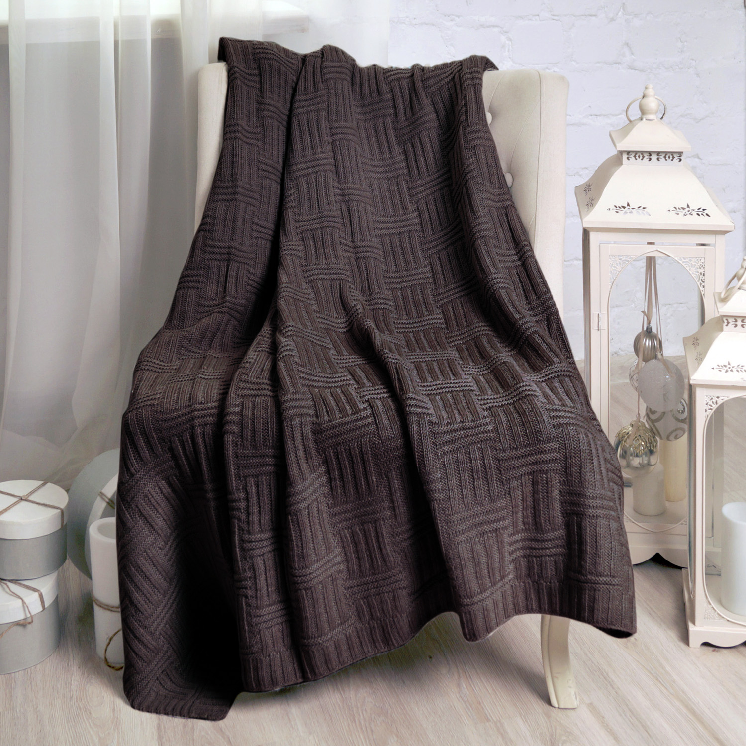 Плед 1078 150х200см темно-серый