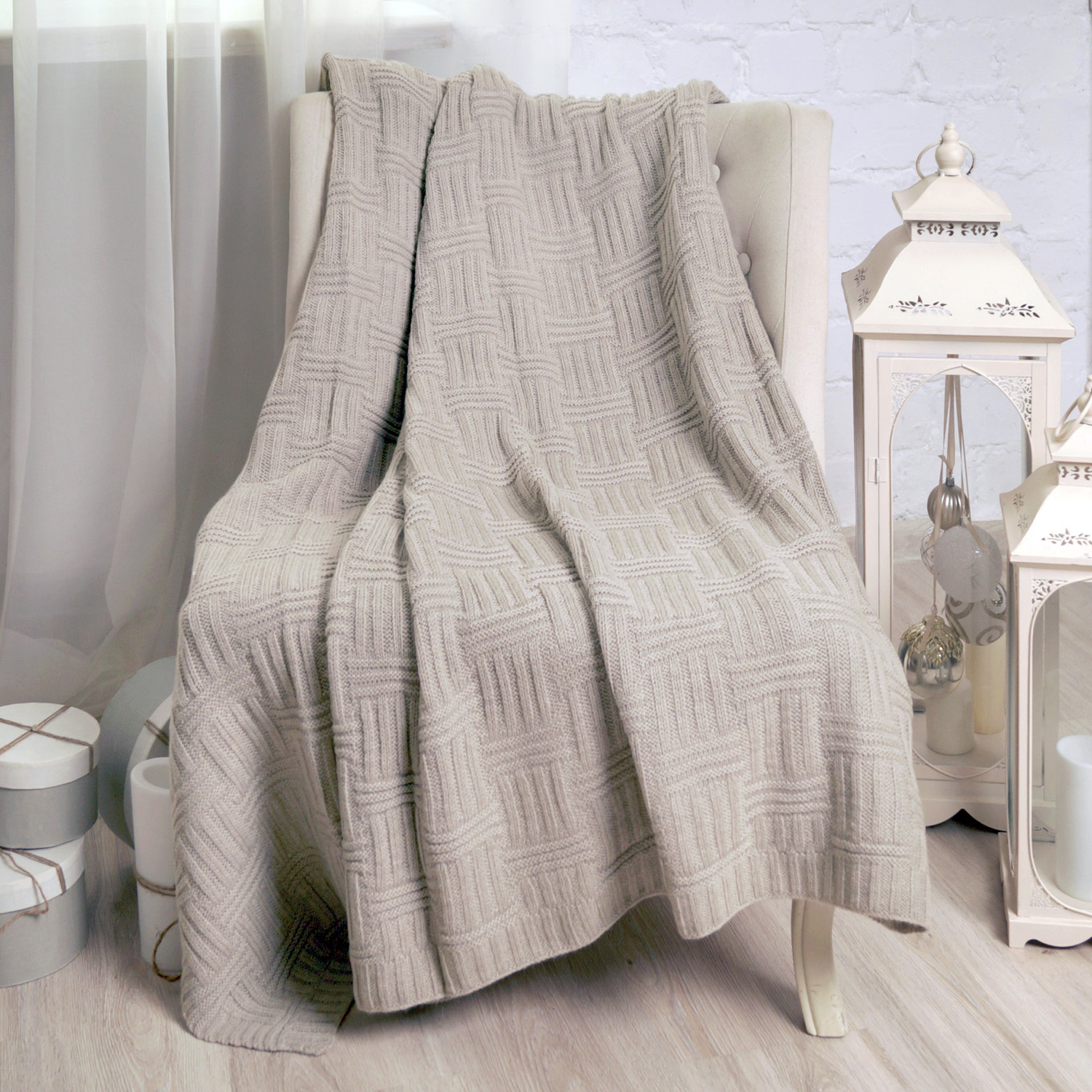 Плед 1078 150х200см светло-серый