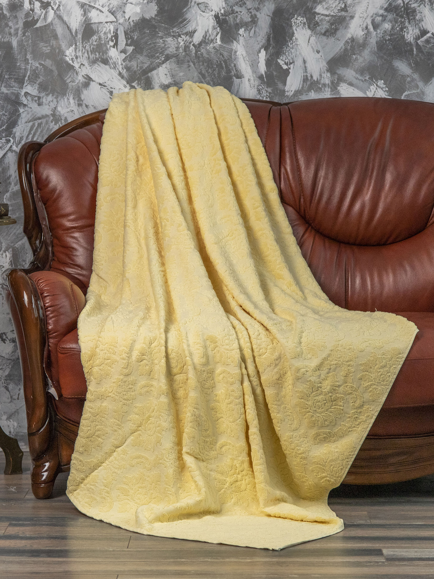 Простыня махровая ВАЛЕНСИЯ желтая