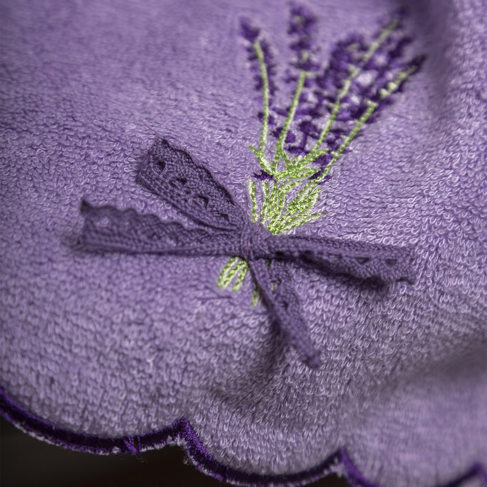 Полотенце ЛАВАНДА-1 темно-сиреневое