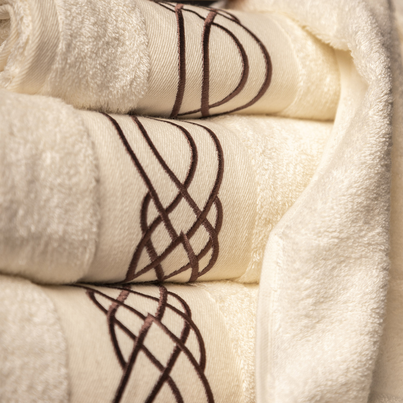 Полотенце ЛЮКСУРИ молочное