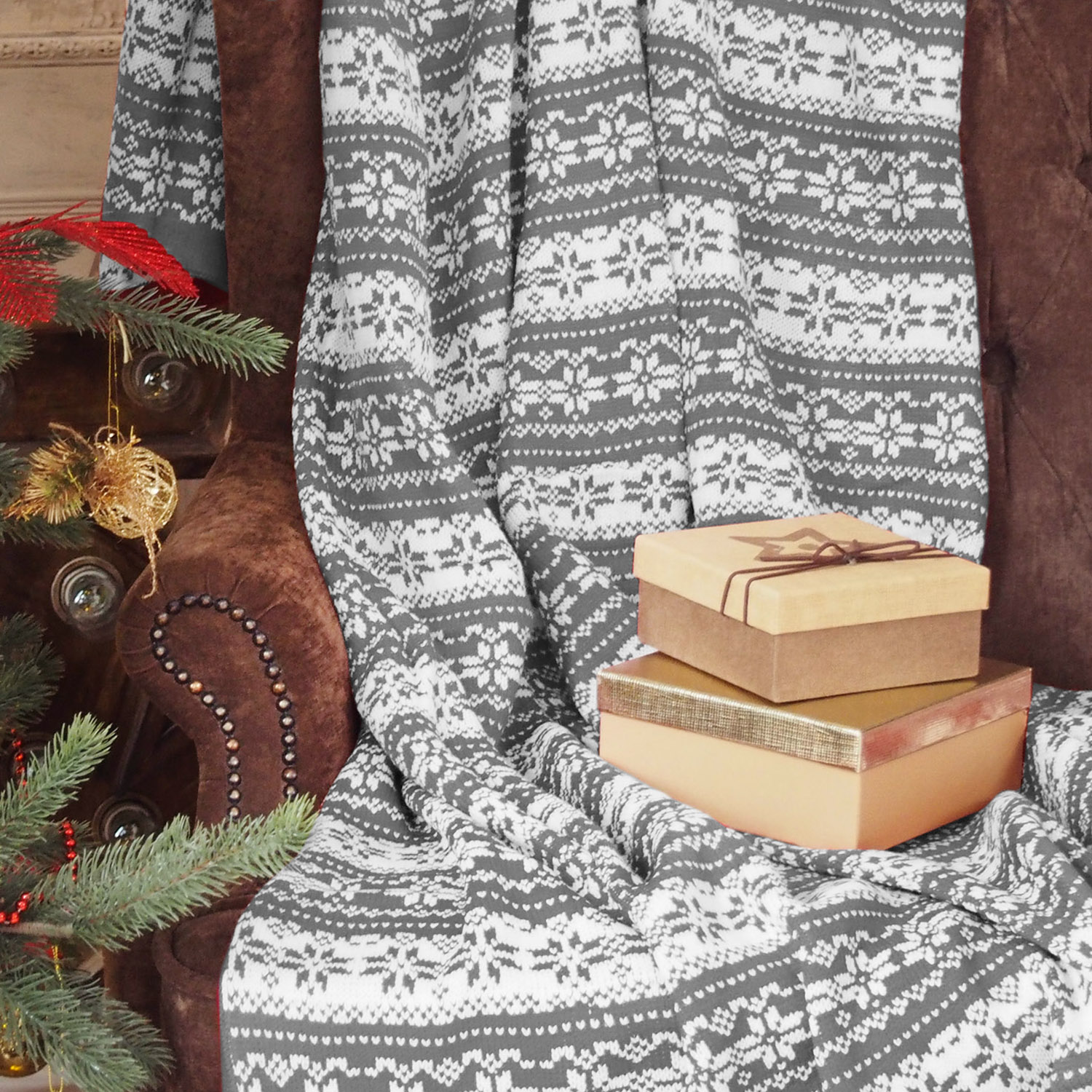 Плед 1027 150х200см светло-серый