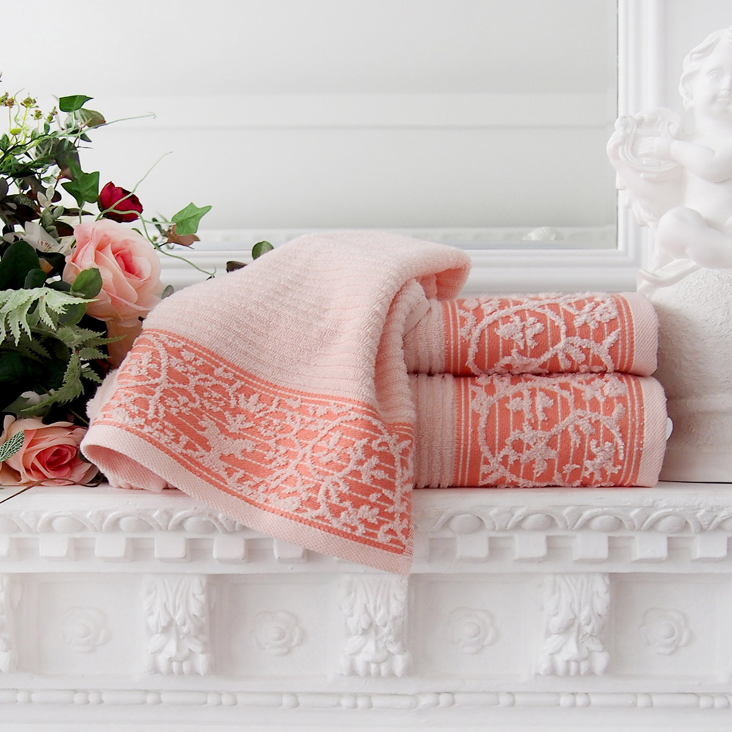 Набор полотенец ХЕЛЕН персиковый