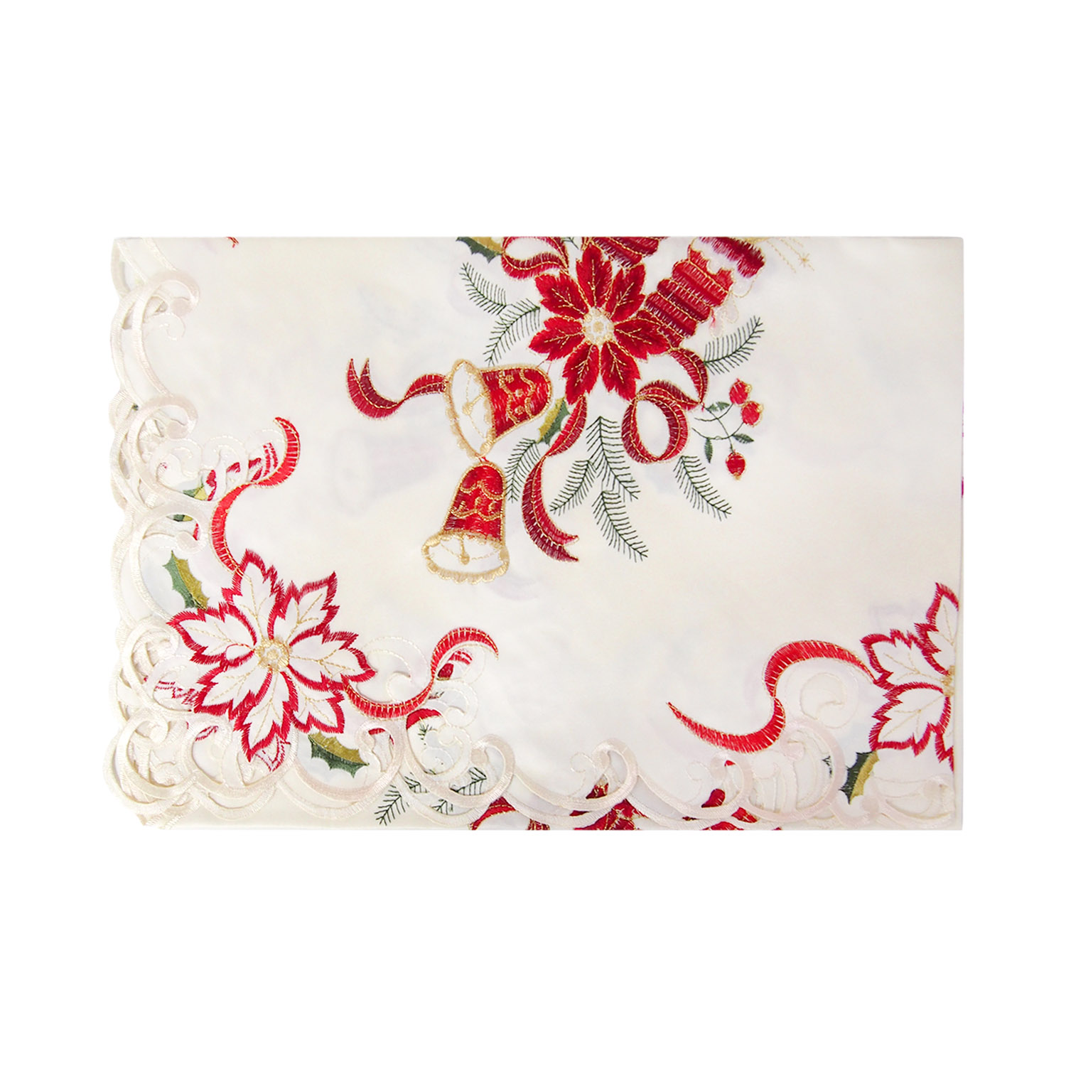 Столешник 1055 НОВЫЙ ГОД 85х85см молочный