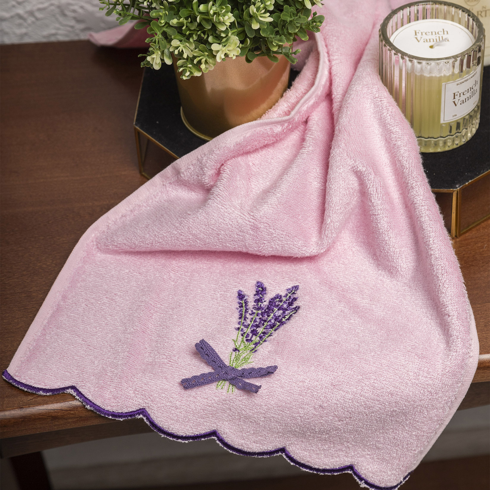 Полотенце ЛАВАНДА-1 розовое