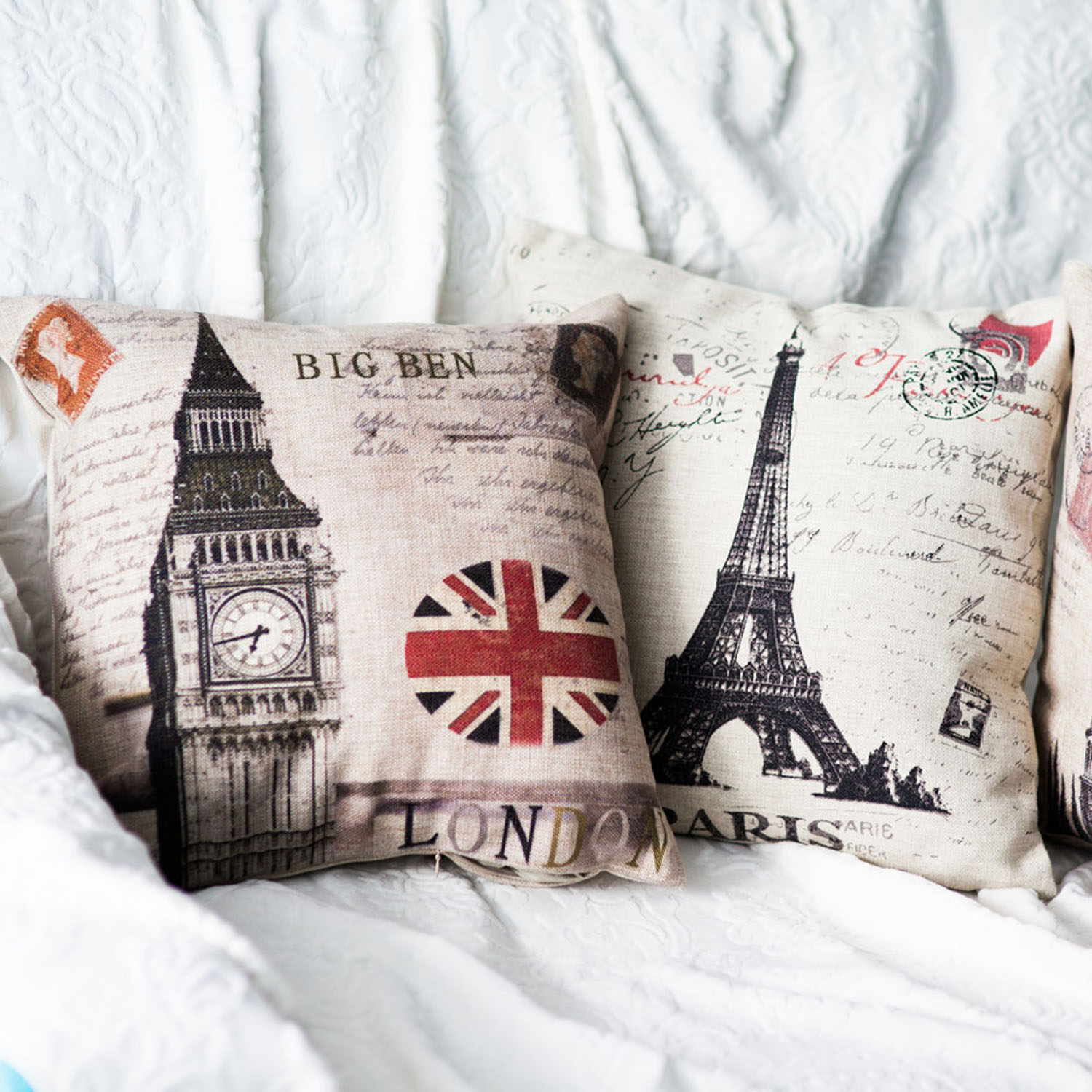 Наволочка декоративная 7719 ЭЛЬФИВАЯ БАШНЯ 44х44см