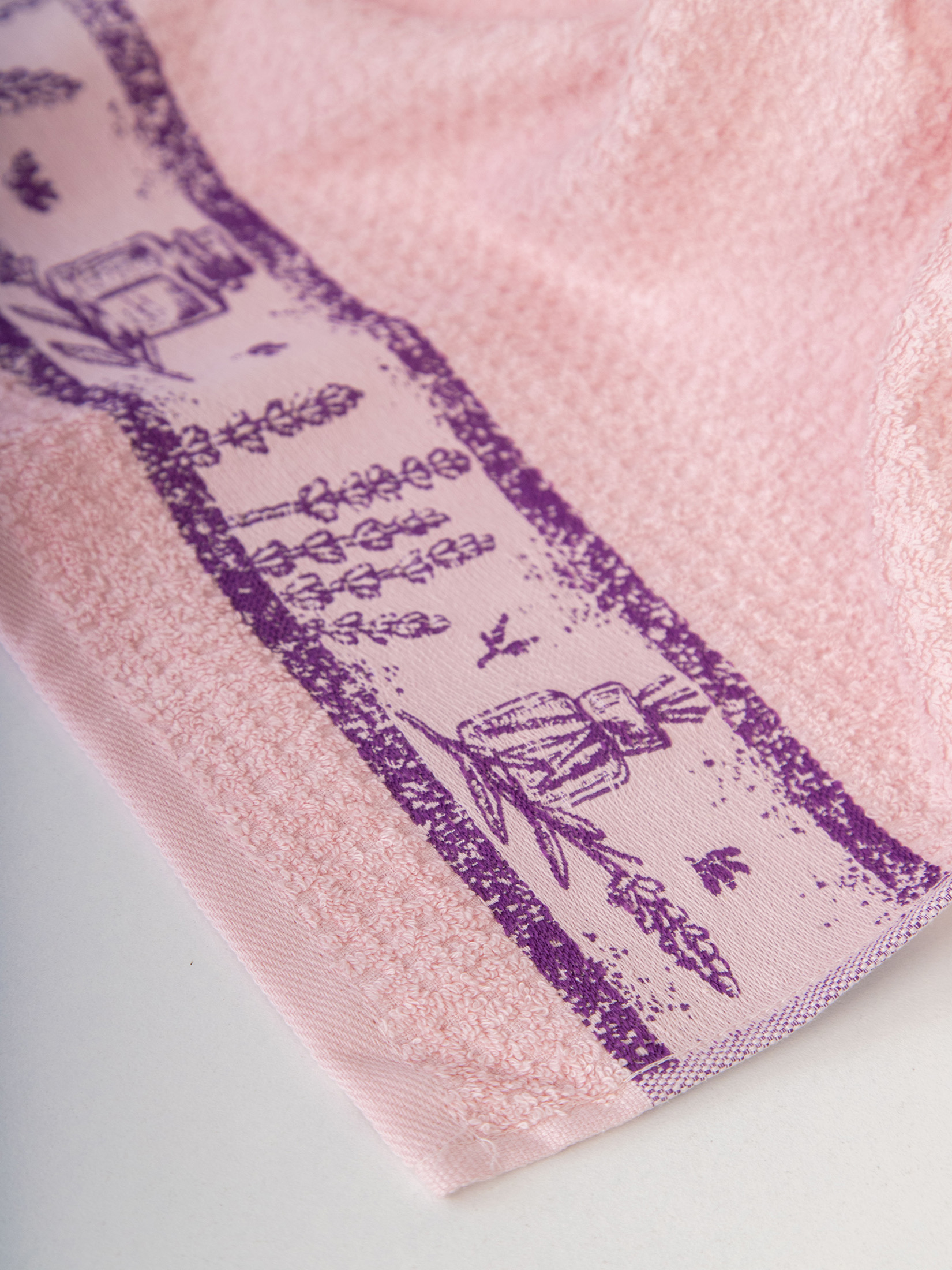 Кухонное полотенце ЛАВАНДА розовое