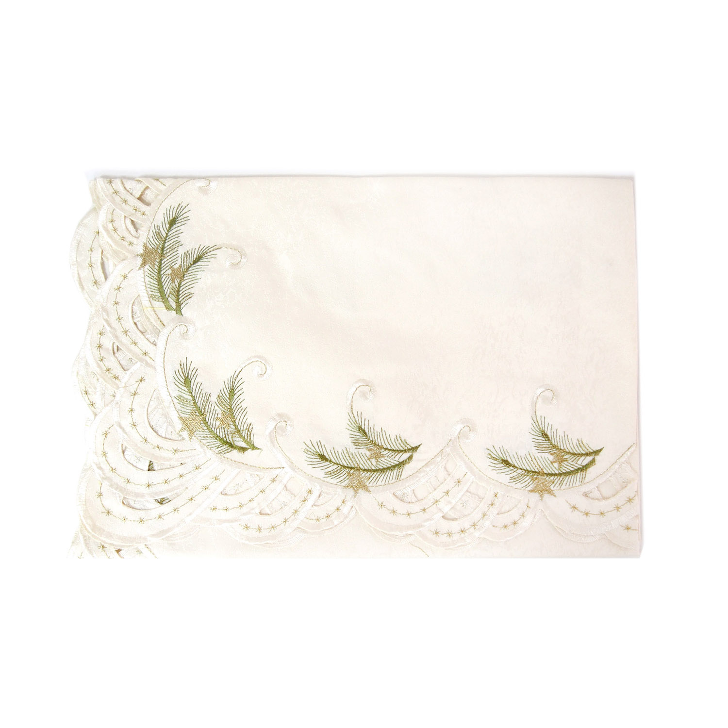 Столешник 010 НОВЫЙ ГОД молочный