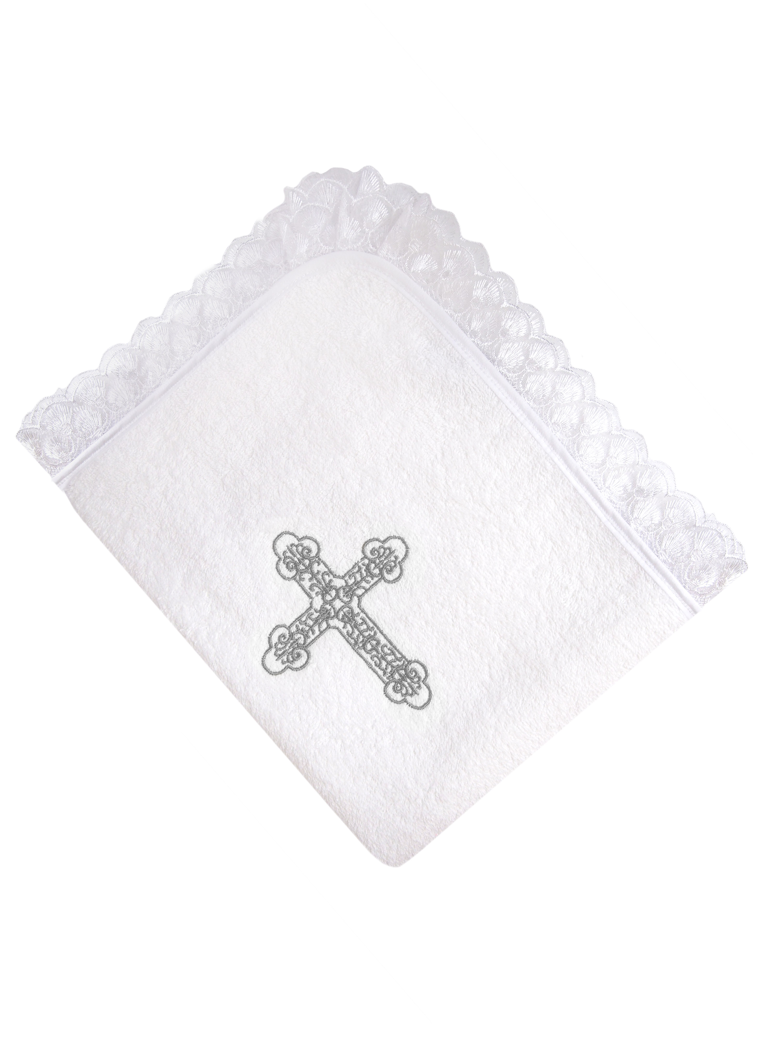 Полотенце Крестильное серебро