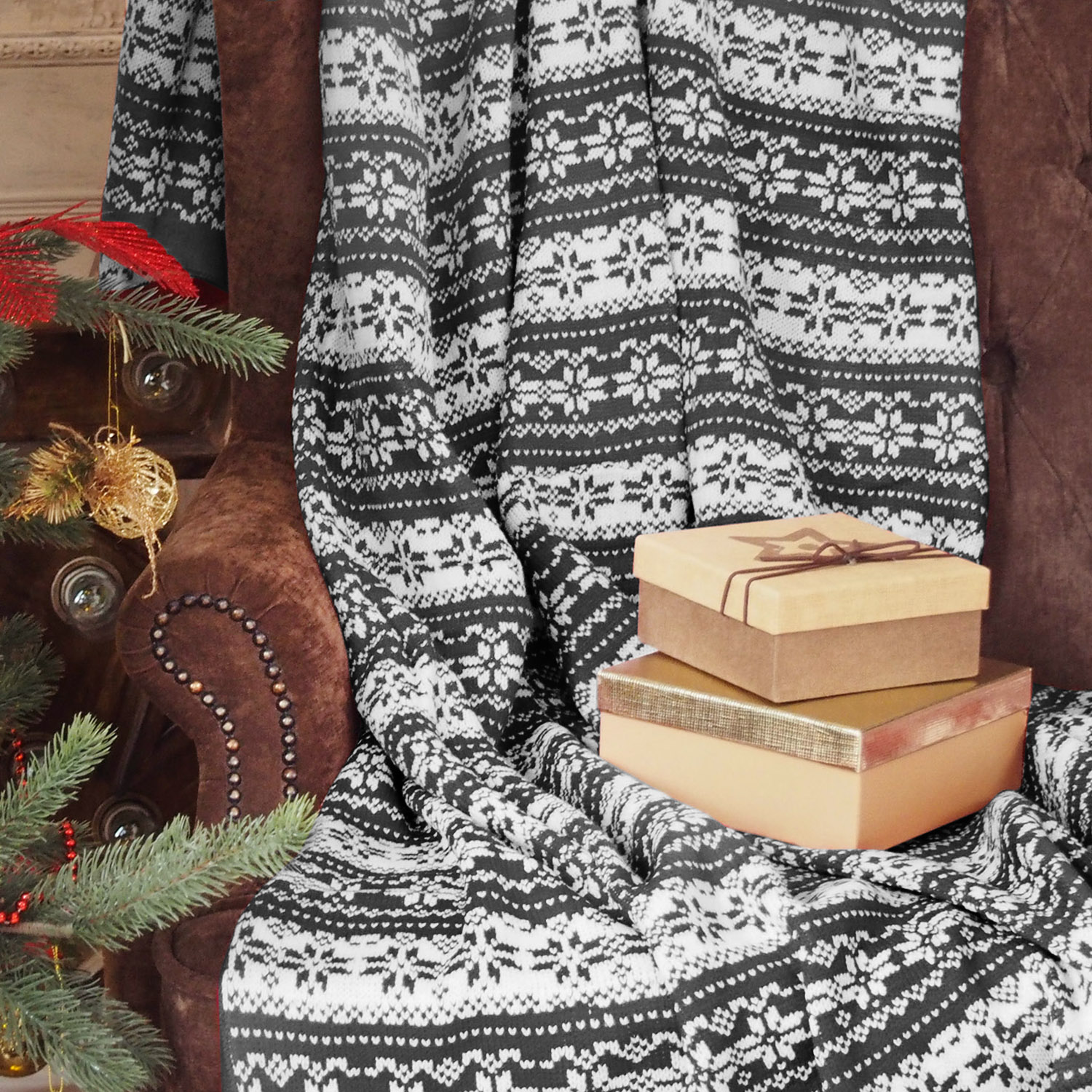 Плед 1027 150х200см темно-серый