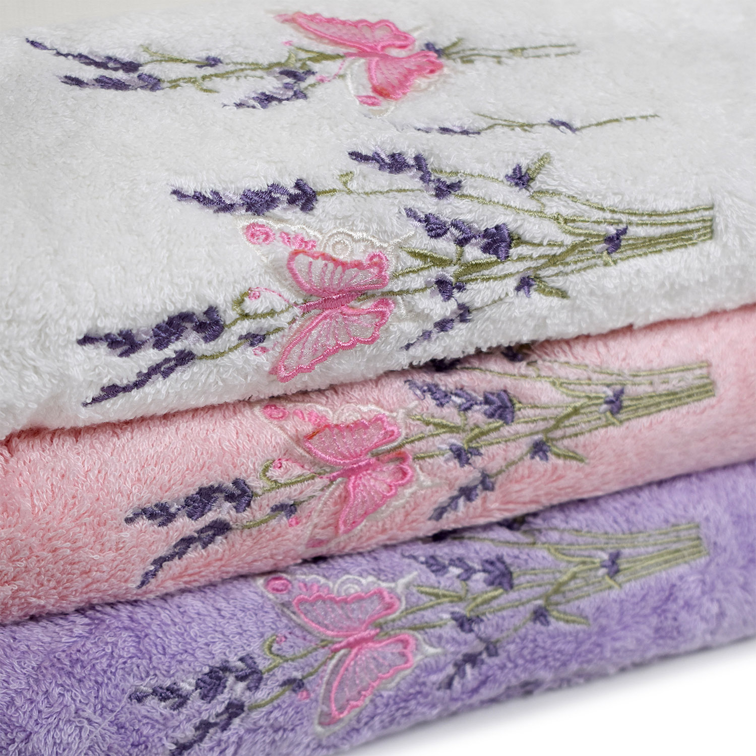 Полотенце БАТЕРФЛЯЙ 3Д сиреневое