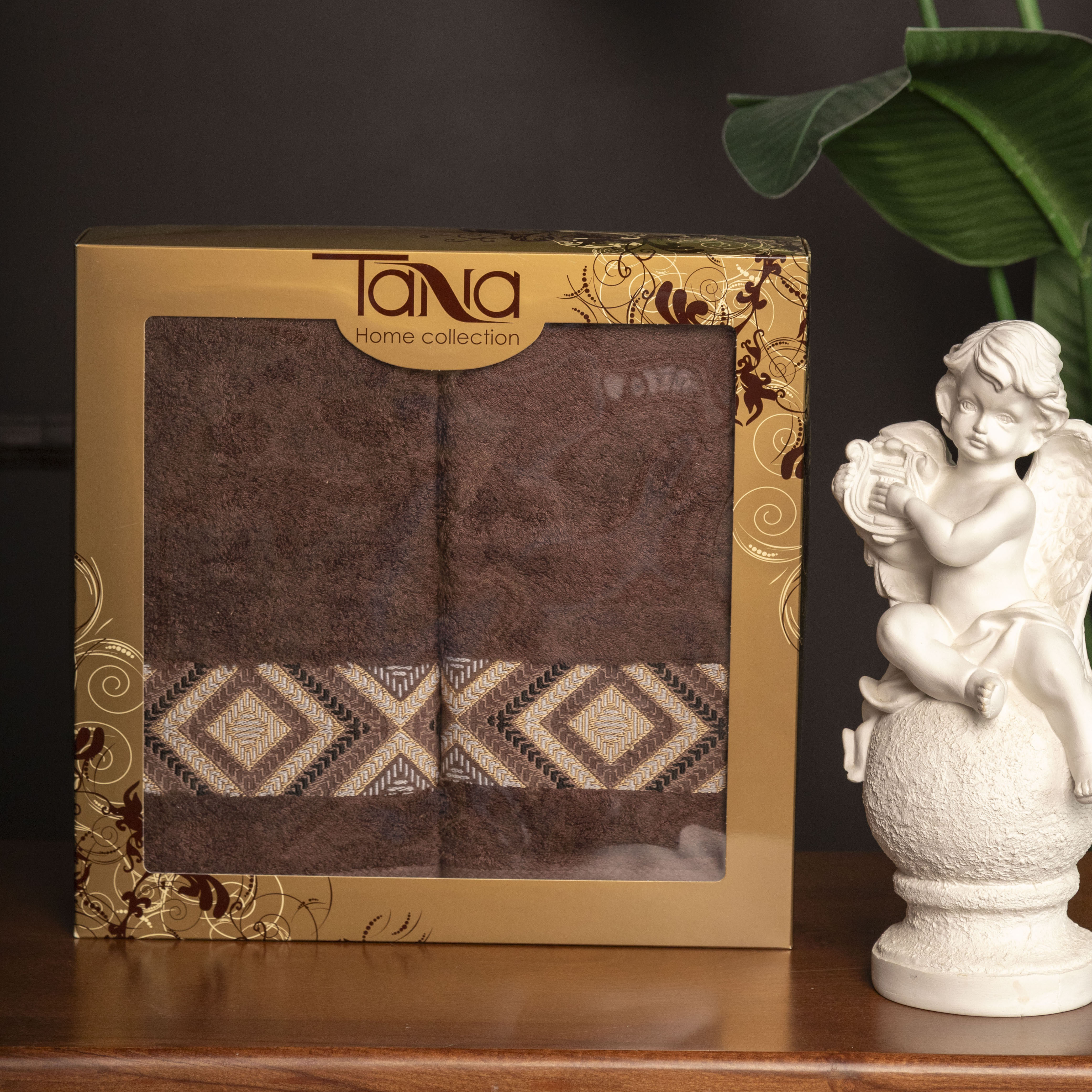 Набор полотенец ДИАМОНД коричневый