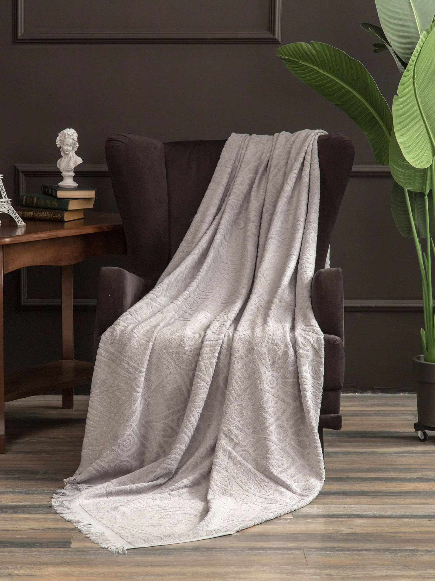 Простыня махровая МЕЛИССА светло-серая