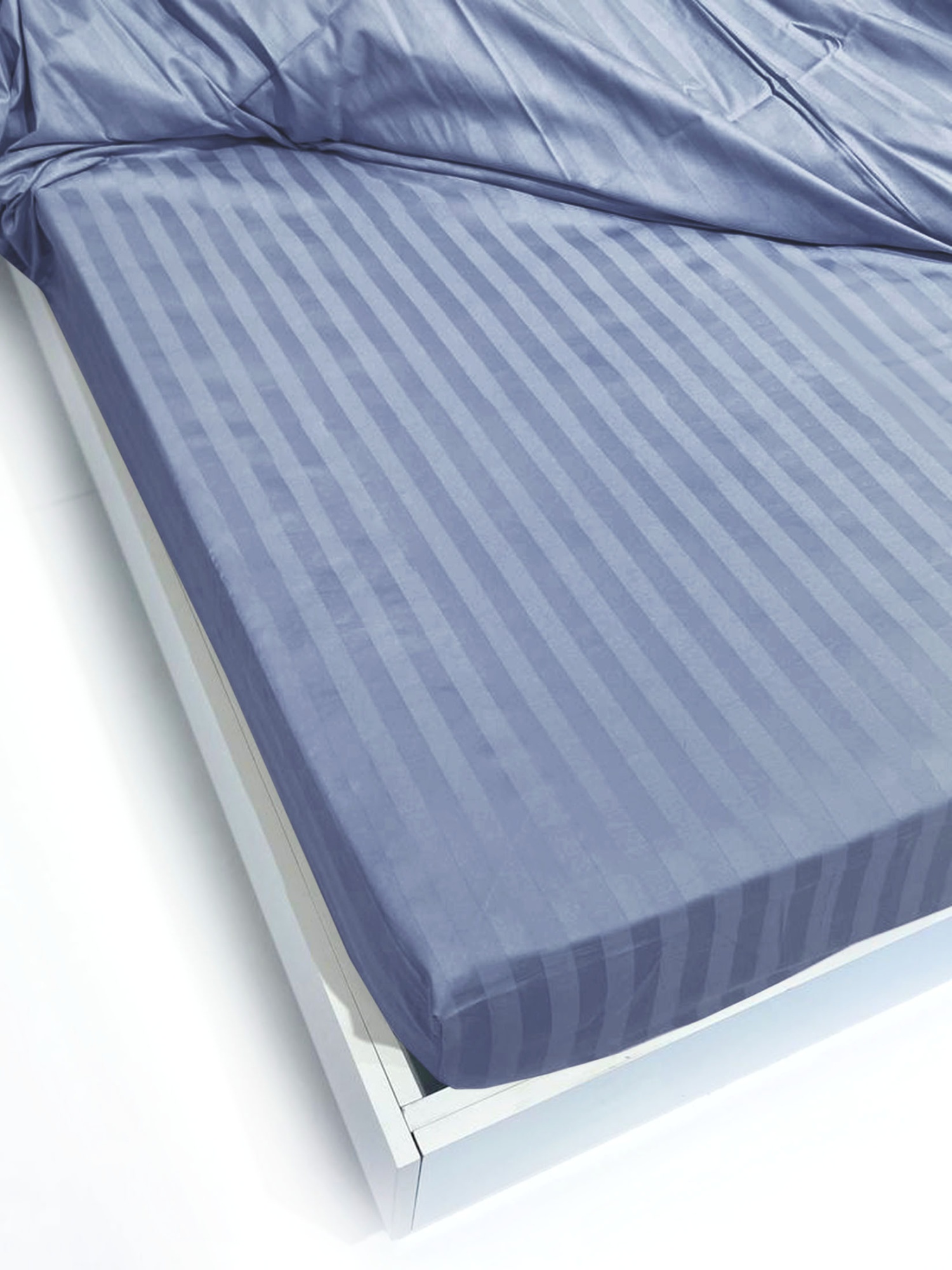 Простыня на резинке Сатин-Страйп джинса 2203