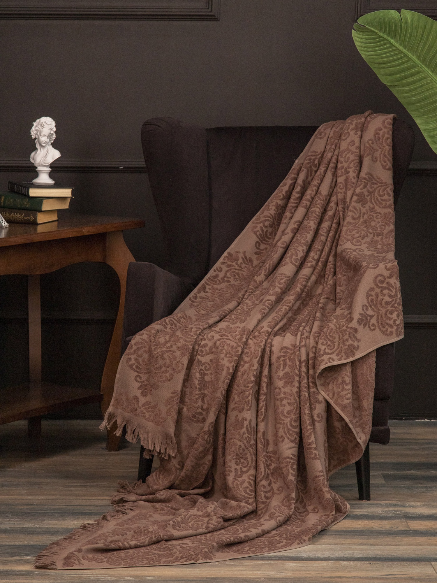 Простыня махровая АЛЬФРЕДО коричневая