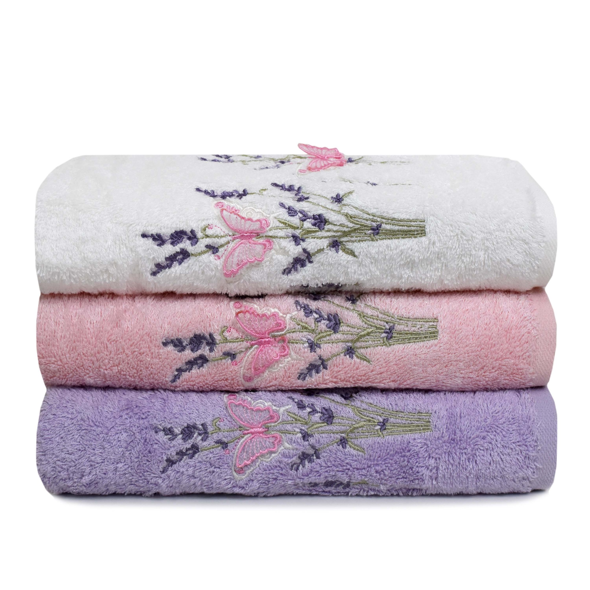 Полотенце БАТЕРФЛЯЙ 3Д сиреневое