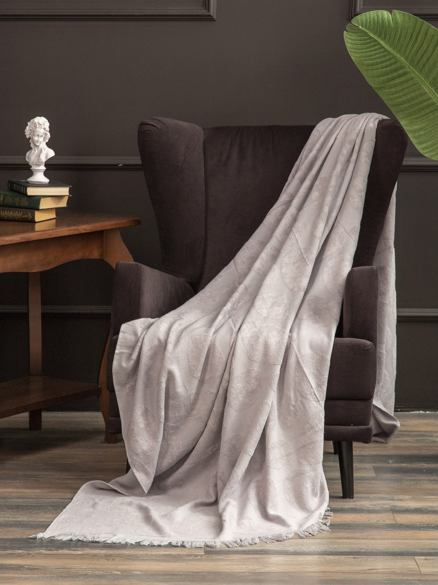 Простыня махровая ПАЛЕРМО-1 светло-серая