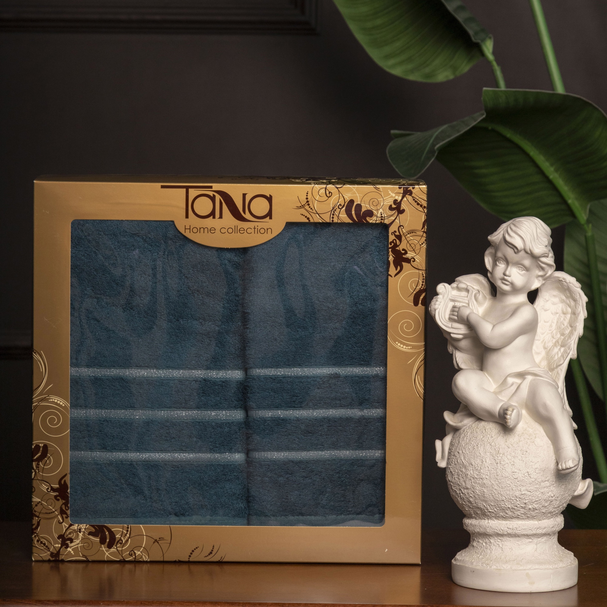 Набор полотенец СЕЛЕНА темно-бирюзовый