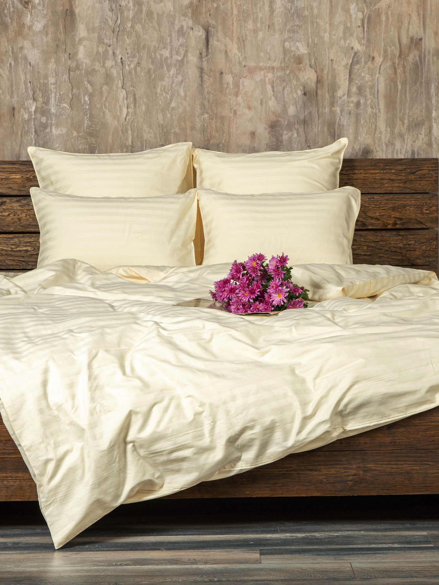 Комплект постельного белья Сатин-Страйп шампань 11-0510