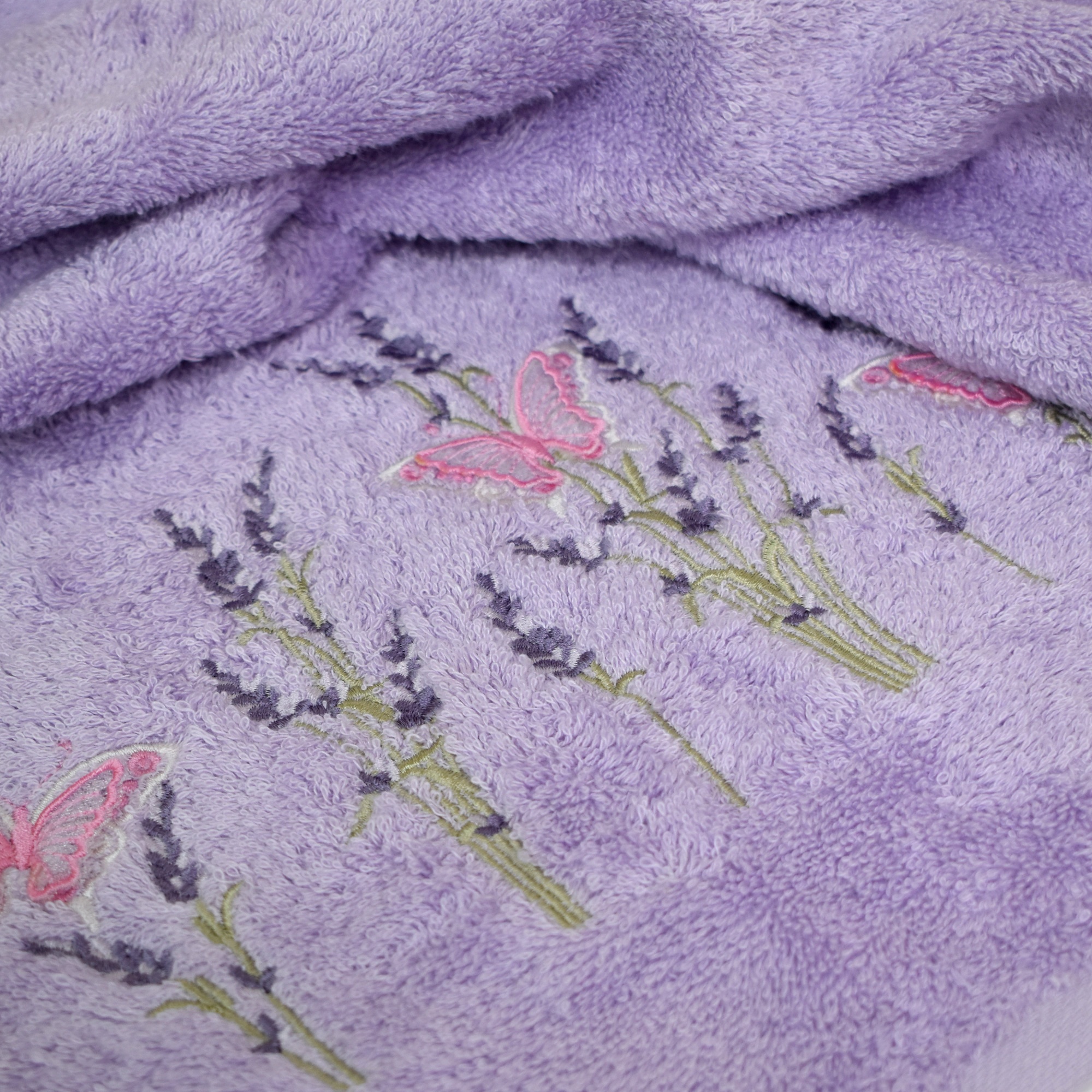 Набор полотенец БАТЕРФЛЯЙ 3Д сиреневый из 3х