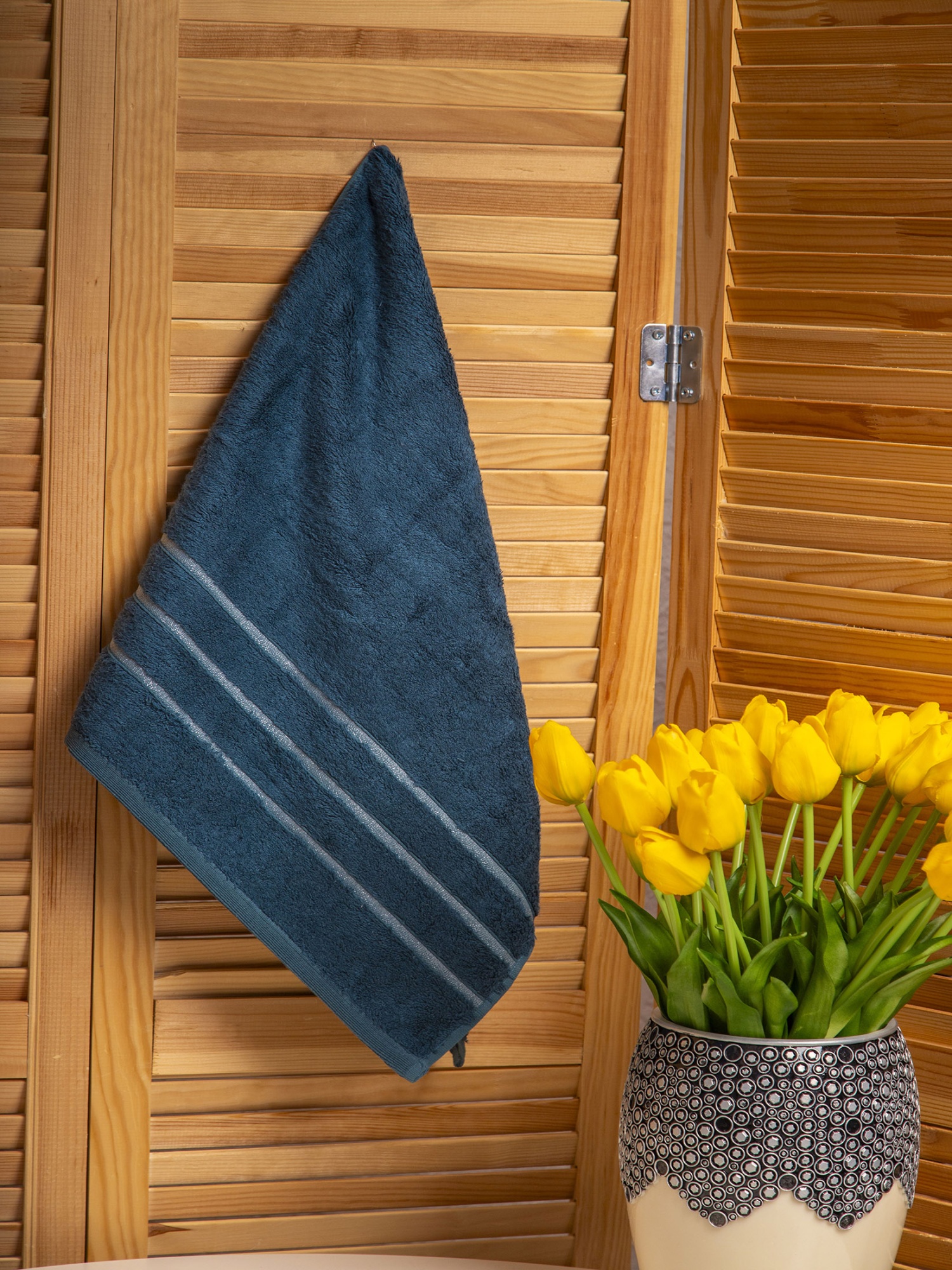 Полотенце СЕЛЕНА темно-бирюзовое